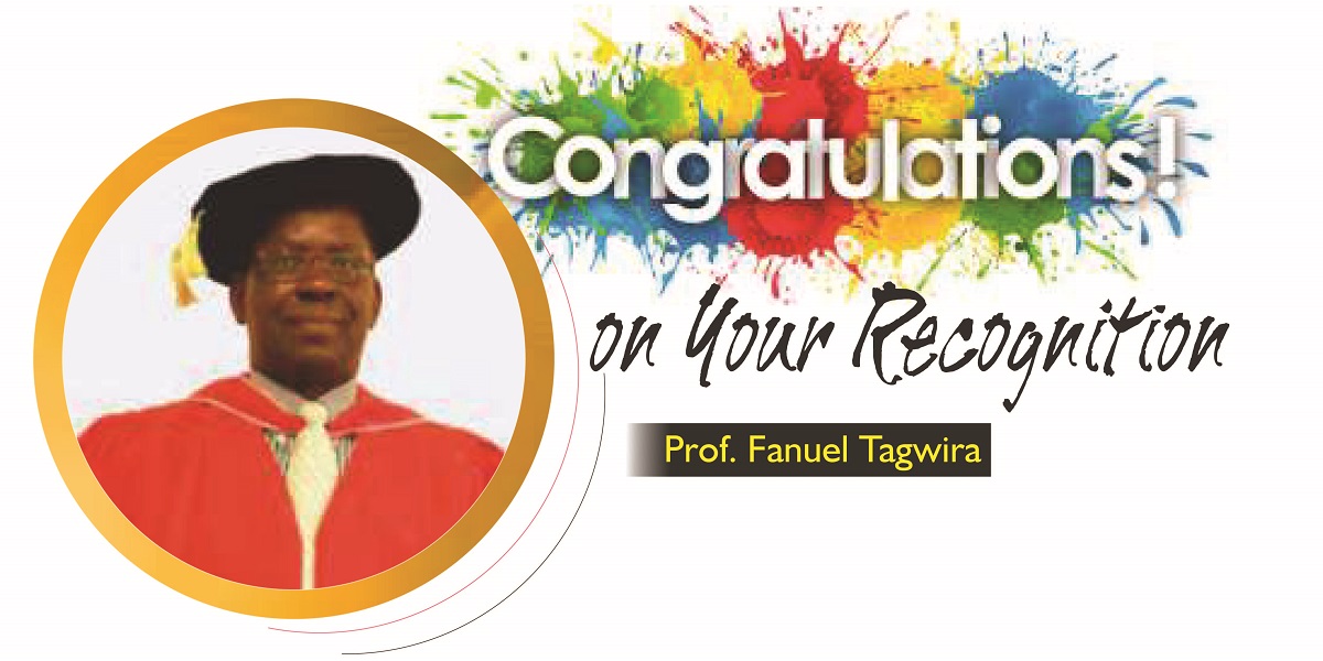 You are currently viewing Congratulating Prof. Fanuel Tagwira