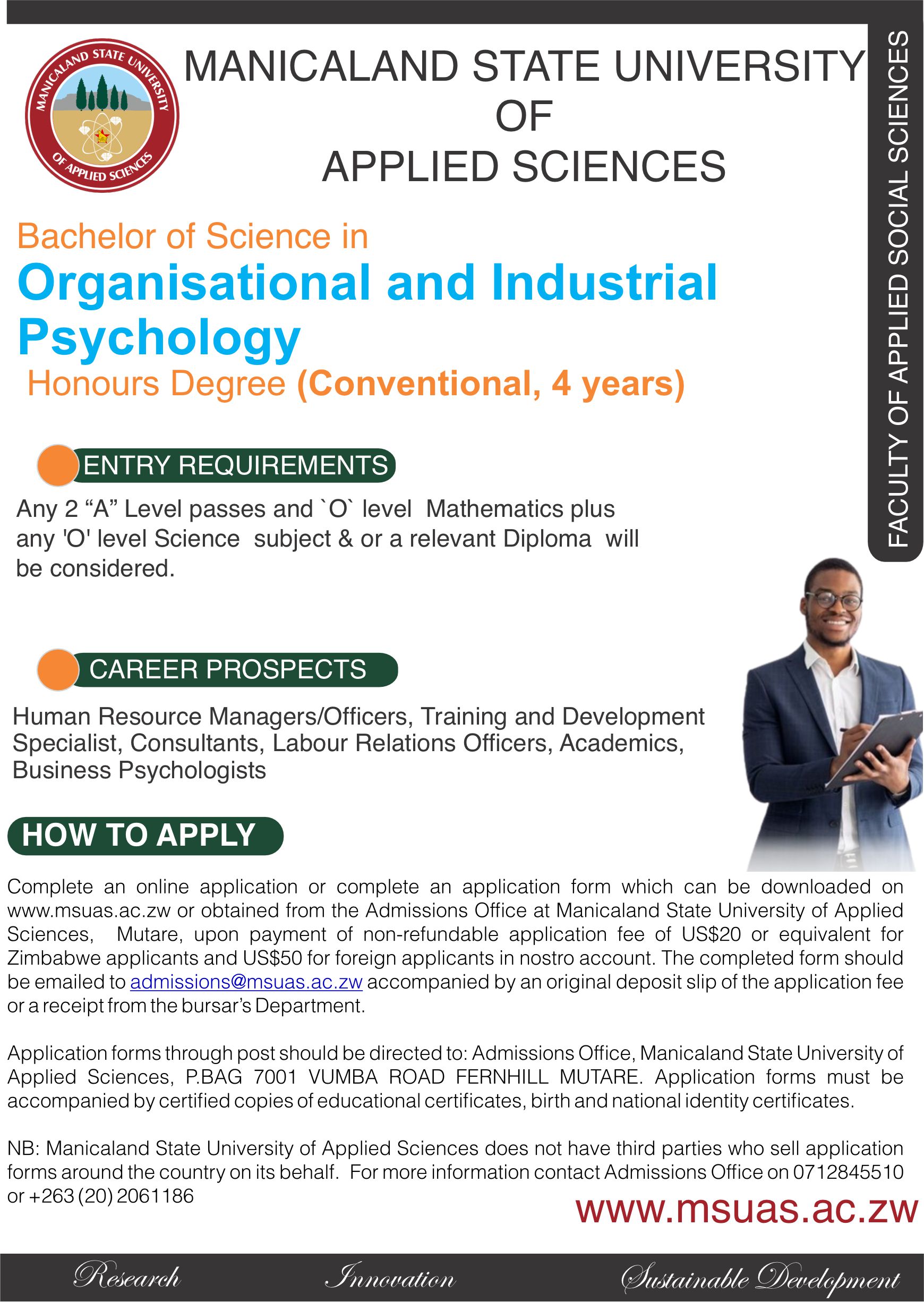 Read more about the article Bachelor of Science in Organisational and Industrial Psychology Honours Degree