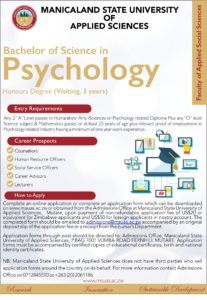 Read more about the article Bachelor of Science in Psychology Honours Degree (Visiting, 3 years)